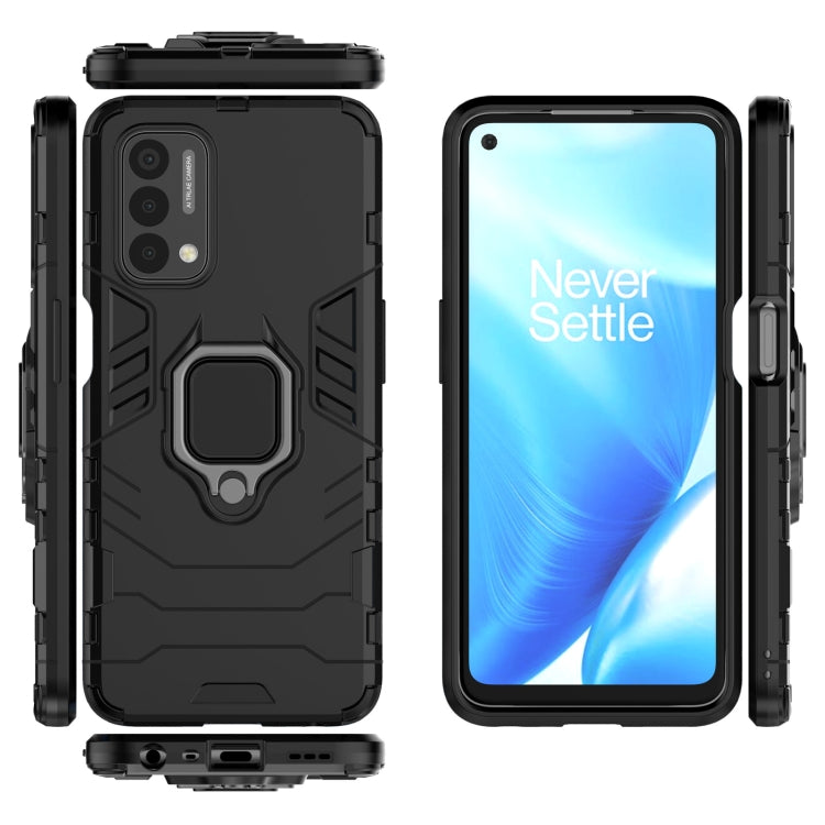 For OnePlus Nord N200 5G PC + TPU Shockproof Protective Case with Magnetic Ring Holder