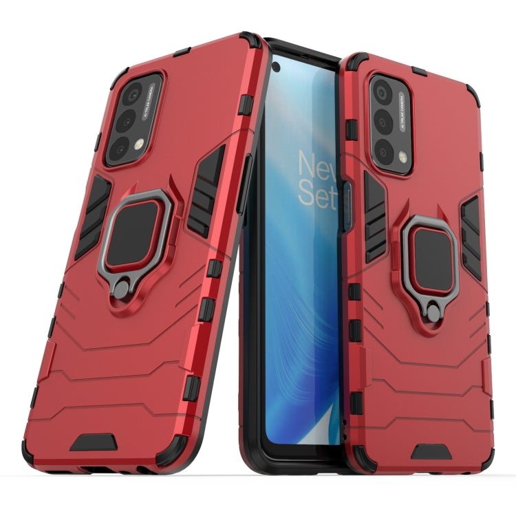 For OnePlus Nord N200 5G PC + TPU Shockproof Protective Case with Magnetic Ring Holder