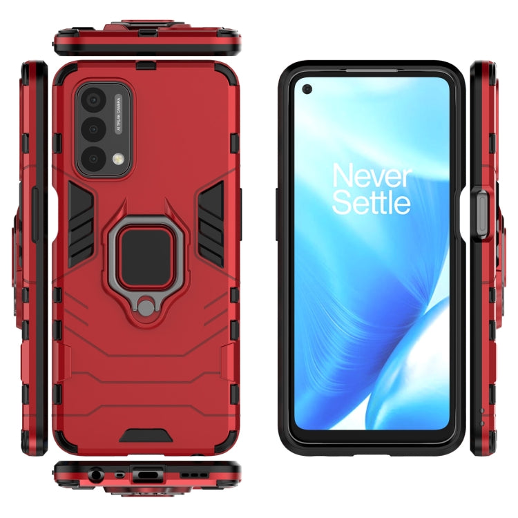 For OnePlus Nord N200 5G PC + TPU Shockproof Protective Case with Magnetic Ring Holder