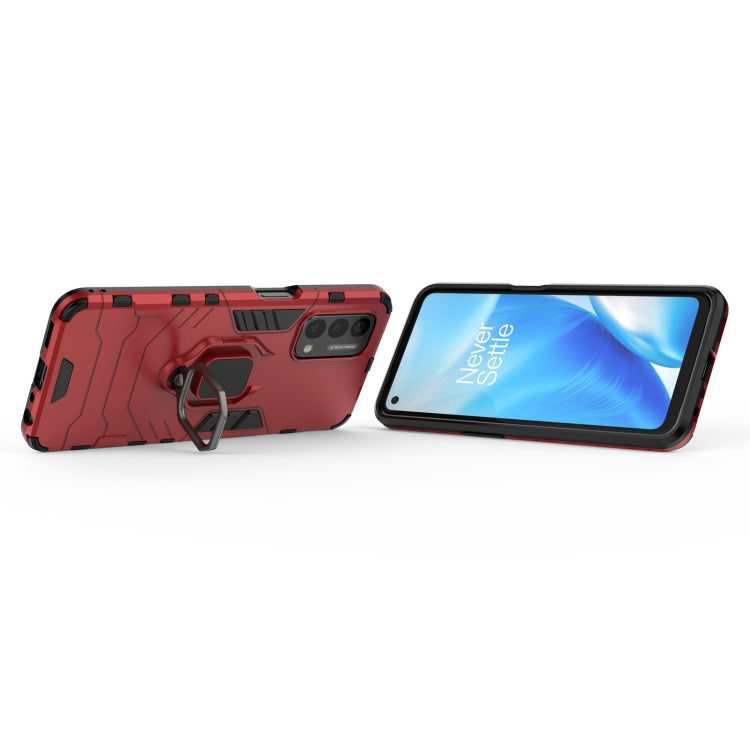 For OnePlus Nord N200 5G PC + TPU Shockproof Protective Case with Magnetic Ring Holder