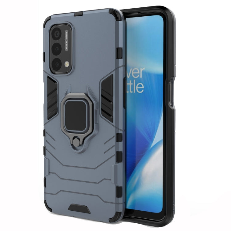 For OnePlus Nord N200 5G PC + TPU Shockproof Protective Case with Magnetic Ring Holder