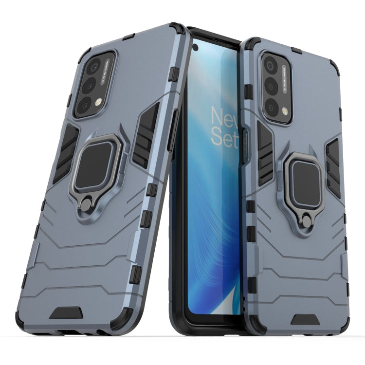 For OnePlus Nord N200 5G PC + TPU Shockproof Protective Case with Magnetic Ring Holder