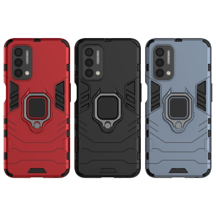 For OnePlus Nord N200 5G PC + TPU Shockproof Protective Case with Magnetic Ring Holder