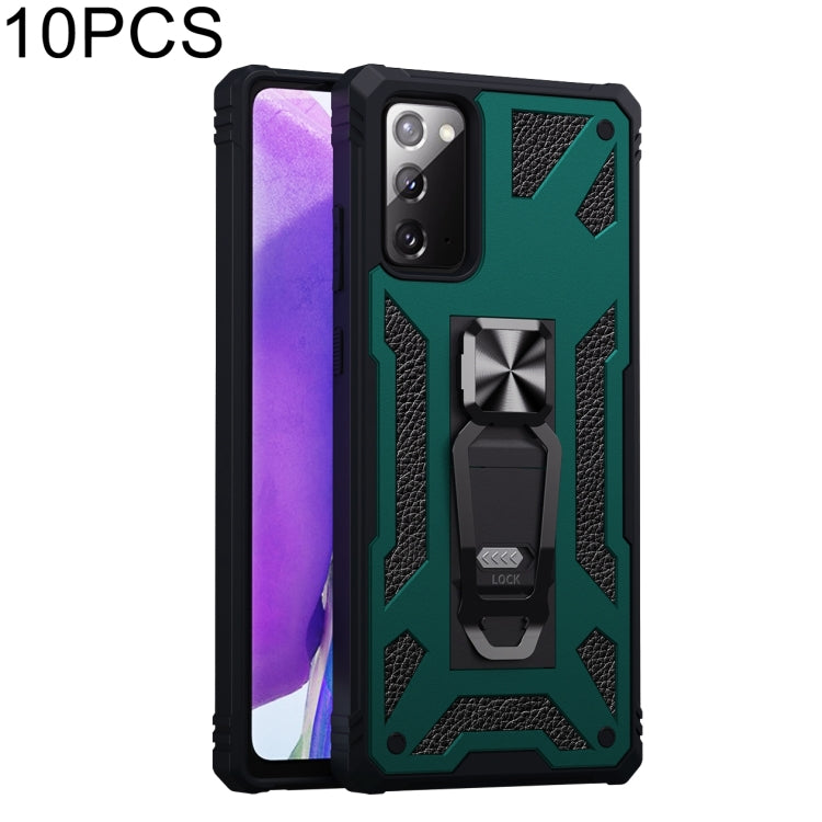 For Samsung Galaxy Note20 10 PCS Variety Armor TPU + PC Shockproof Magnetic Protective Case with Folding Clip Holder