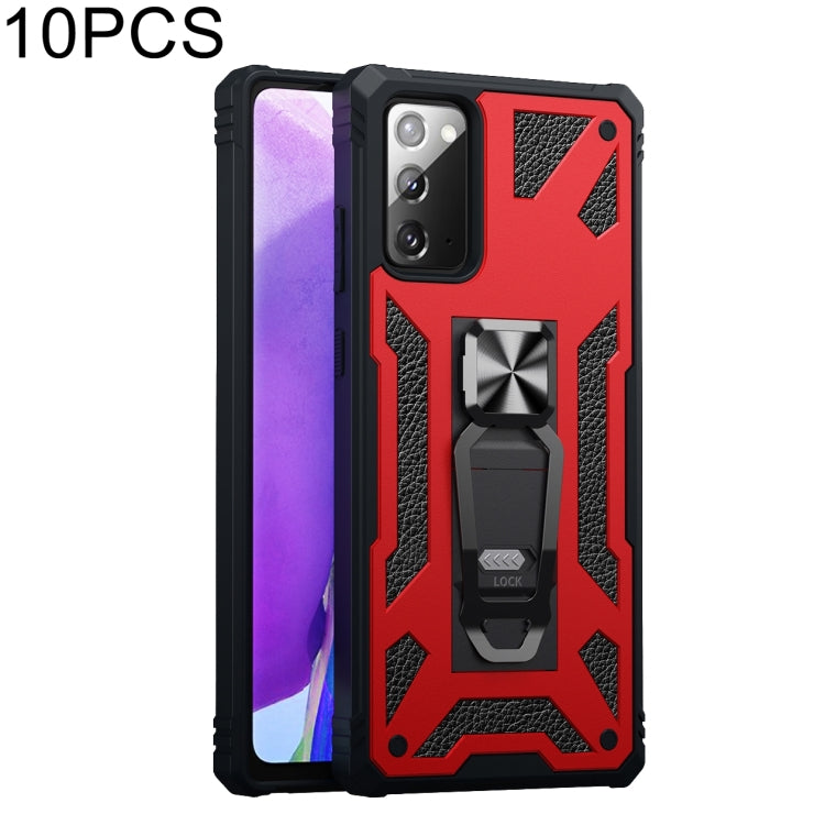 For Samsung Galaxy Note20 10 PCS Variety Armor TPU + PC Shockproof Magnetic Protective Case with Folding Clip Holder