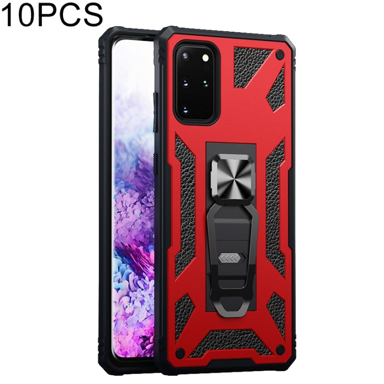 For Samsung Galaxy S20 10 PCS Variety Armor TPU + PC Shockproof Magnetic Protective Case with Folding Clip Holder