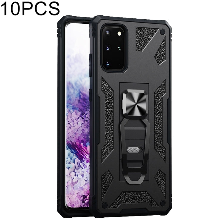 For Samsung Galaxy S20 10 PCS Variety Armor TPU + PC Shockproof Magnetic Protective Case with Folding Clip Holder