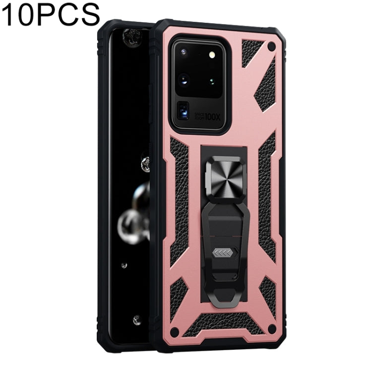 For Samsung Galaxy S20 Ultra 10 PCS Variety Armor TPU + PC Shockproof Magnetic Protective Case with Folding Clip Holder