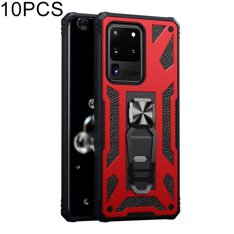 For Samsung Galaxy S20 Ultra 10 PCS Variety Armor TPU + PC Shockproof Magnetic Protective Case with Folding Clip Holder