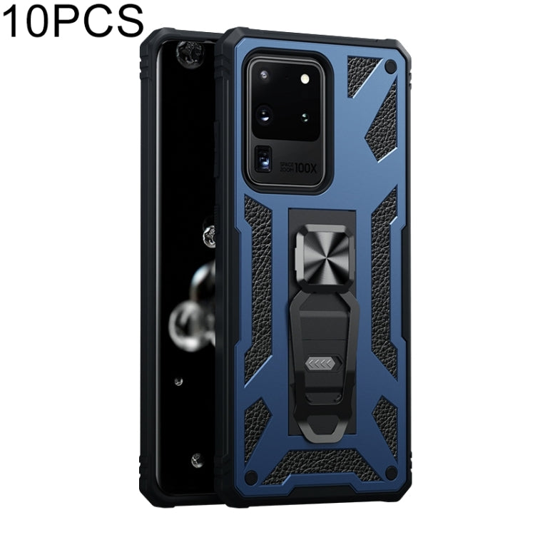 For Samsung Galaxy S20 Ultra 10 PCS Variety Armor TPU + PC Shockproof Magnetic Protective Case with Folding Clip Holder