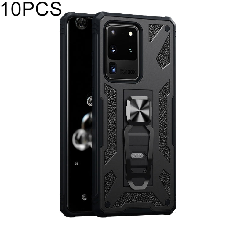 For Samsung Galaxy S20 Ultra 10 PCS Variety Armor TPU + PC Shockproof Magnetic Protective Case with Folding Clip Holder
