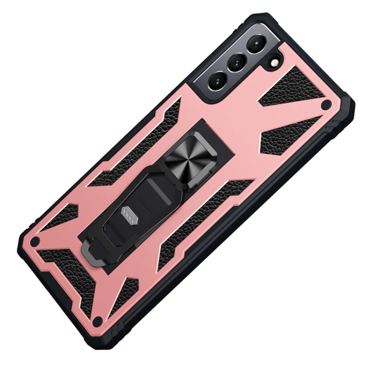 For Samsung Galaxy S21 5G 10 PCS Variety Armor TPU + PC Shockproof Magnetic Protective Case with Folding Clip Holder