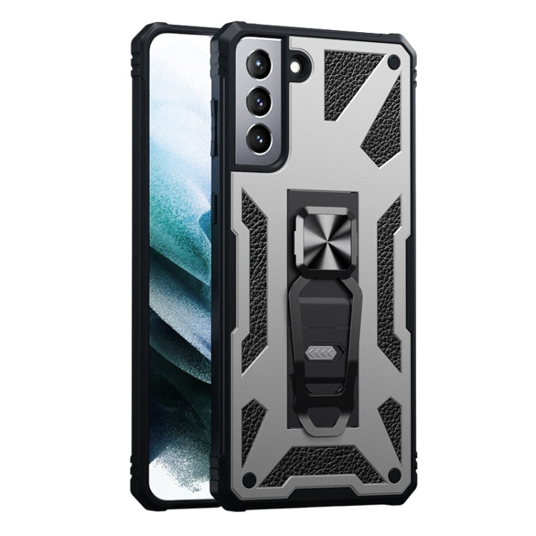 For Samsung Galaxy S21 5G 10 PCS Variety Armor TPU + PC Shockproof Magnetic Protective Case with Folding Clip Holder