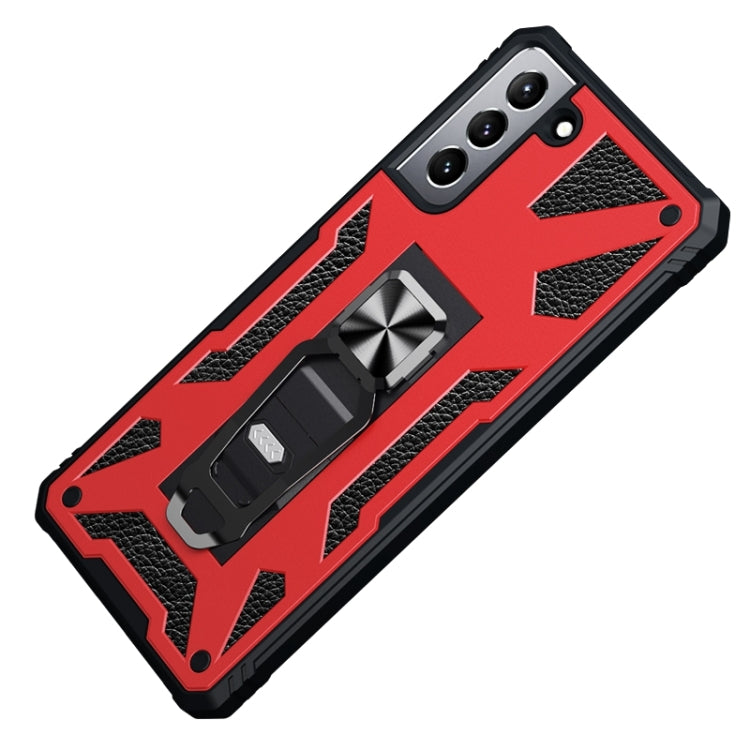 For Samsung Galaxy S21 5G 10 PCS Variety Armor TPU + PC Shockproof Magnetic Protective Case with Folding Clip Holder