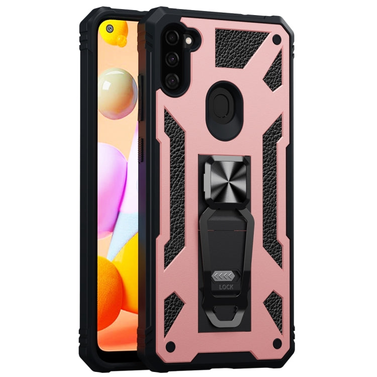 For Samsung Galaxy A11 EU Version 10 PCS Variety Armor TPU + PC Shockproof Magnetic Protective Case with Folding Clip Holder