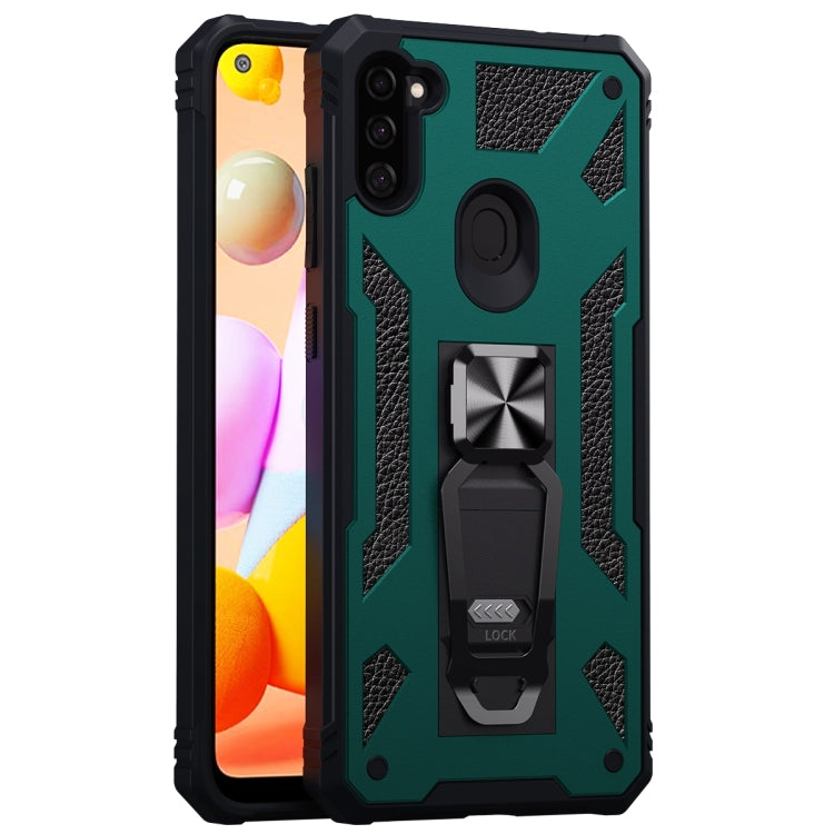 For Samsung Galaxy A11 EU Version 10 PCS Variety Armor TPU + PC Shockproof Magnetic Protective Case with Folding Clip Holder