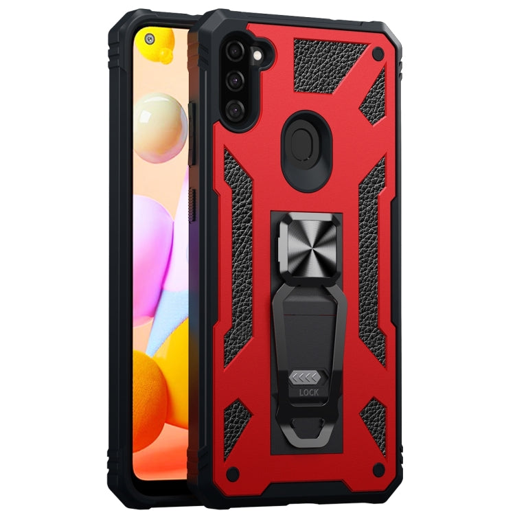 For Samsung Galaxy A11 EU Version 10 PCS Variety Armor TPU + PC Shockproof Magnetic Protective Case with Folding Clip Holder