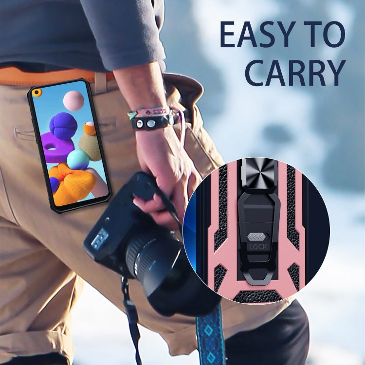For Samsung Galaxy A21 EU Version 10 PCS Variety Armor TPU + PC Shockproof Magnetic Protective Case with Folding Clip Holder