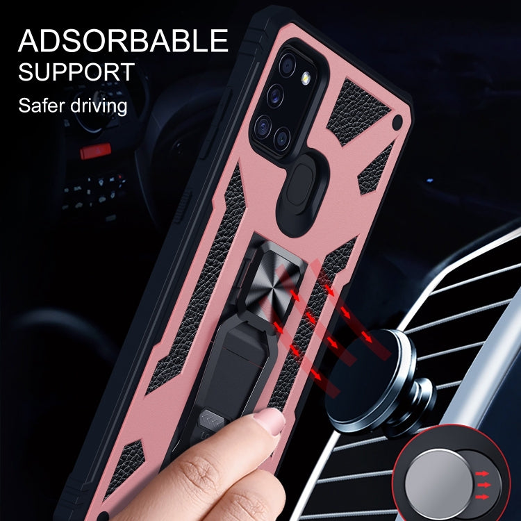 For Samsung Galaxy A21s 10 PCS Variety Armor TPU + PC Shockproof Magnetic Protective Case with Folding Clip Holder