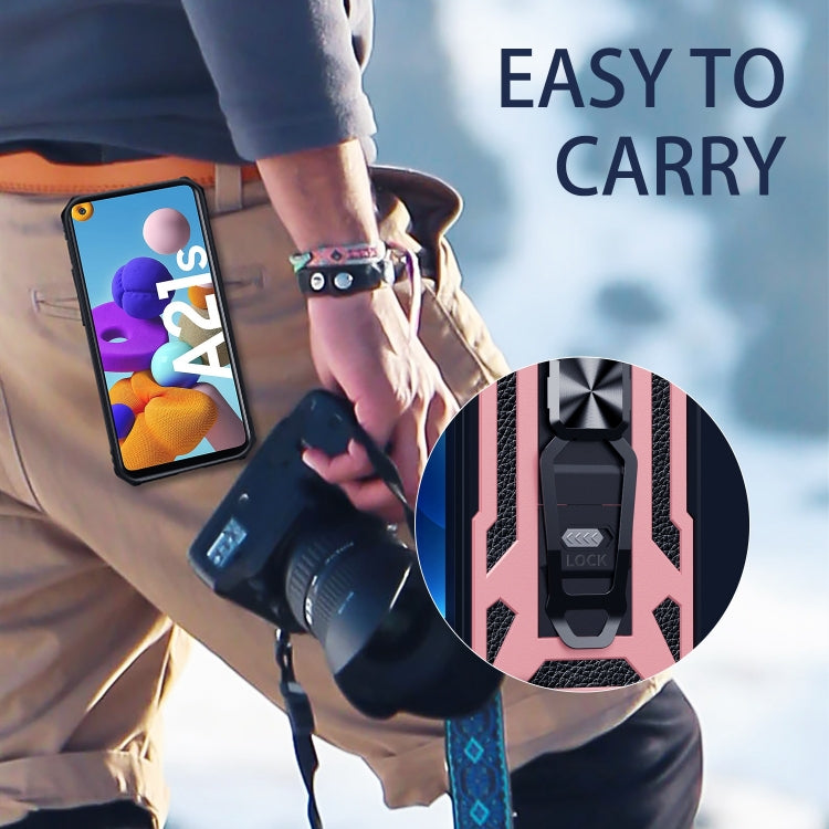 For Samsung Galaxy A21s 10 PCS Variety Armor TPU + PC Shockproof Magnetic Protective Case with Folding Clip Holder