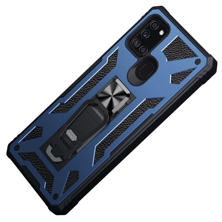 For Samsung Galaxy A21s 10 PCS Variety Armor TPU + PC Shockproof Magnetic Protective Case with Folding Clip Holder
