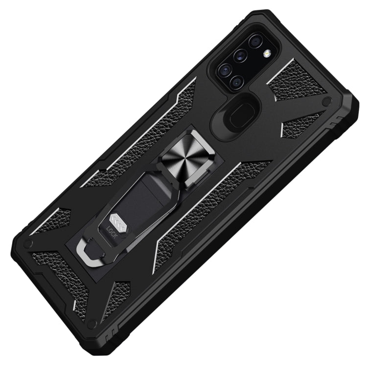 For Samsung Galaxy A21s 10 PCS Variety Armor TPU + PC Shockproof Magnetic Protective Case with Folding Clip Holder