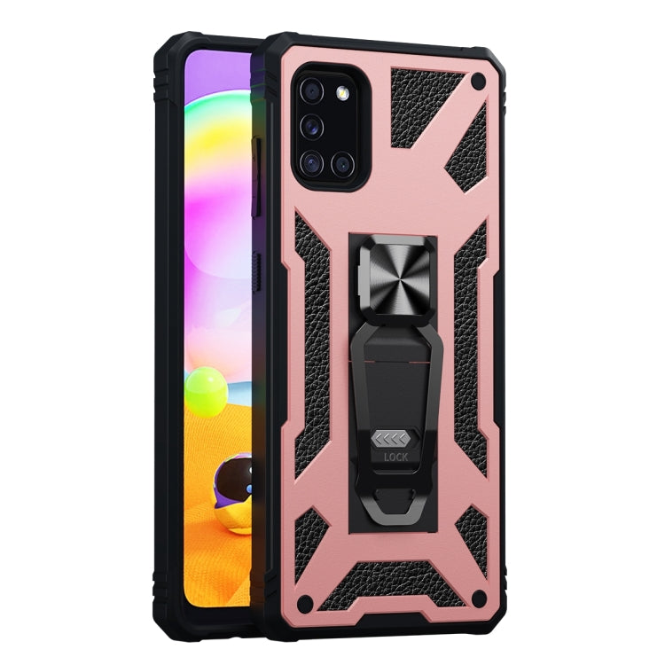 For Samsung Galaxy A31 10 PCS Variety Armor TPU + PC Shockproof Magnetic Protective Case with Folding Clip Holder
