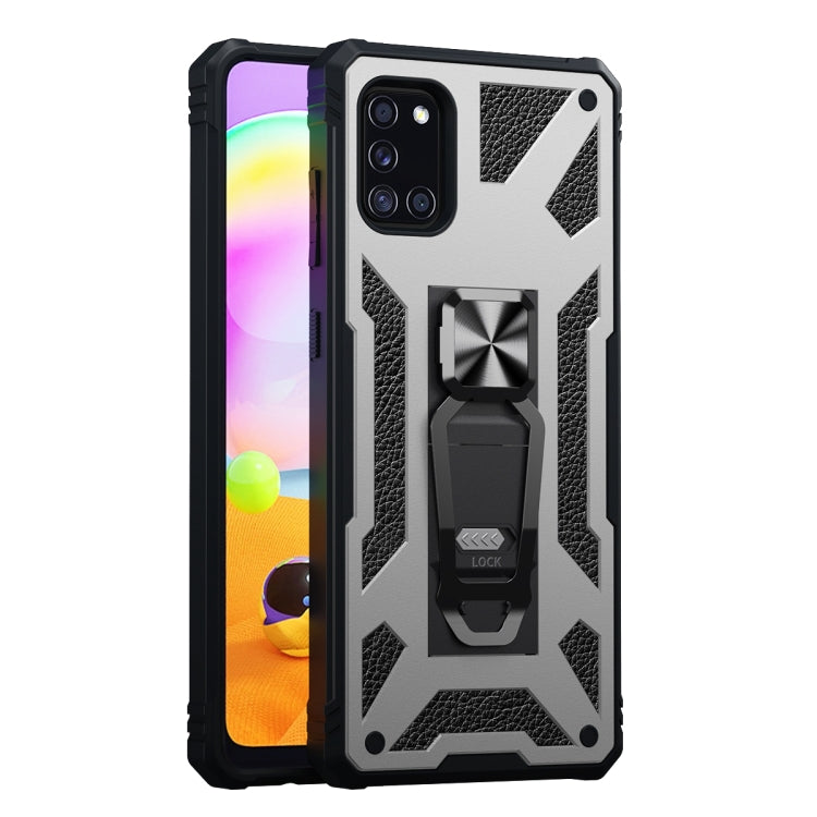 For Samsung Galaxy A31 10 PCS Variety Armor TPU + PC Shockproof Magnetic Protective Case with Folding Clip Holder