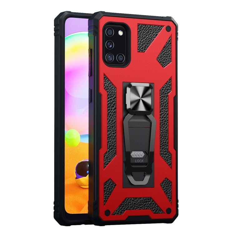 For Samsung Galaxy A31 10 PCS Variety Armor TPU + PC Shockproof Magnetic Protective Case with Folding Clip Holder