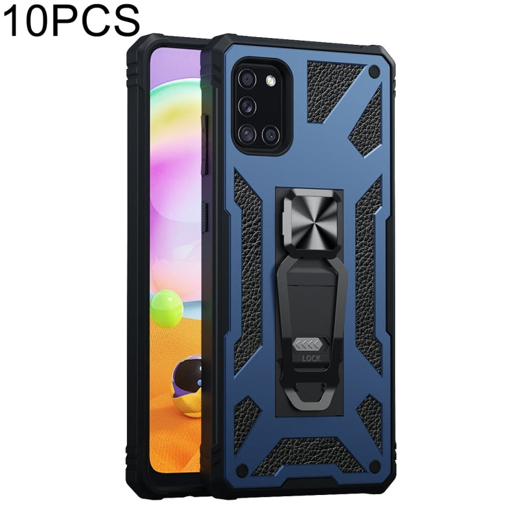 For Samsung Galaxy A31 10 PCS Variety Armor TPU + PC Shockproof Magnetic Protective Case with Folding Clip Holder