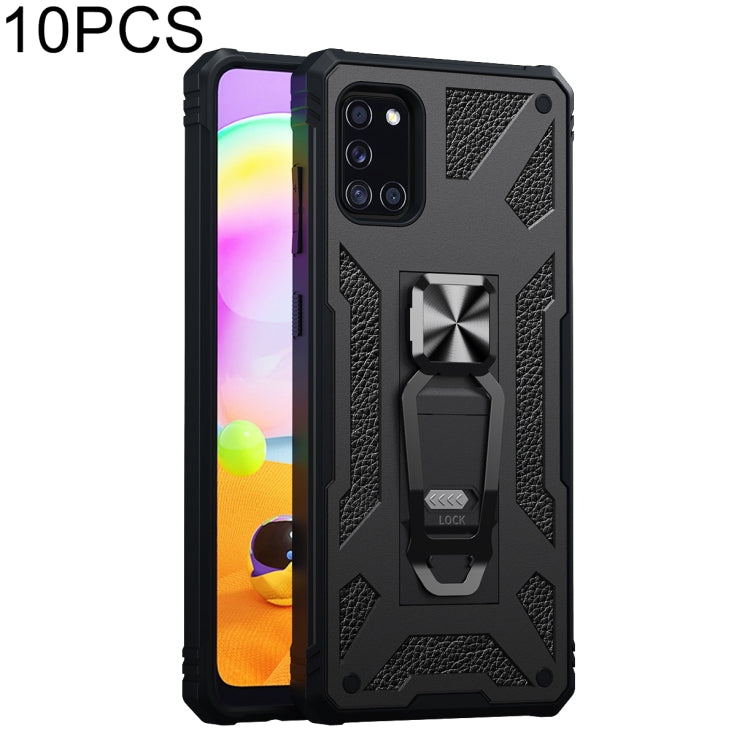 For Samsung Galaxy A31 10 PCS Variety Armor TPU + PC Shockproof Magnetic Protective Case with Folding Clip Holder