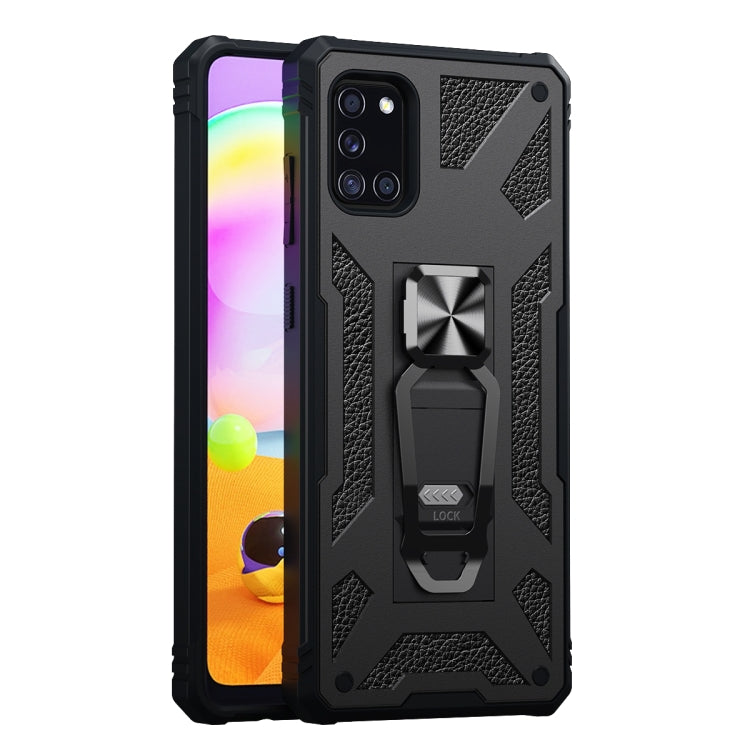 For Samsung Galaxy A31 10 PCS Variety Armor TPU + PC Shockproof Magnetic Protective Case with Folding Clip Holder