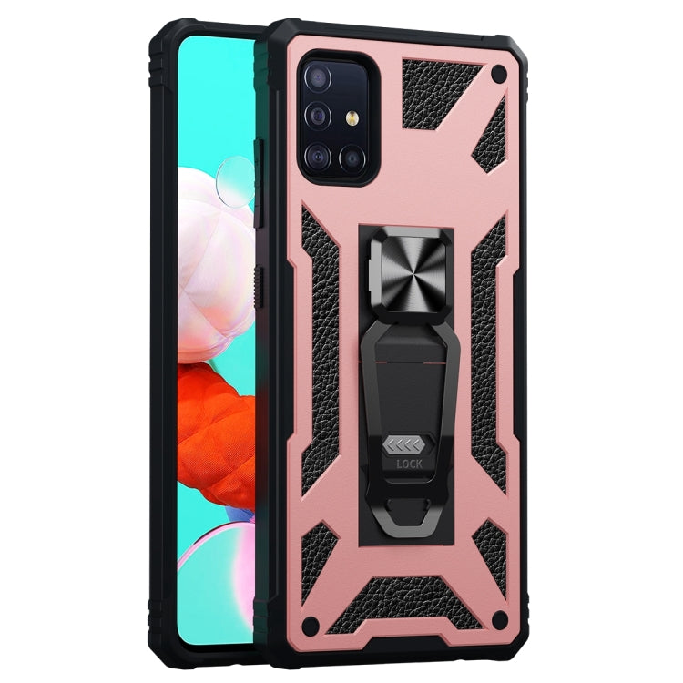 For Samsung Galaxy A51 10 PCS Variety Armor TPU + PC Shockproof Magnetic Protective Case with Folding Clip Holder
