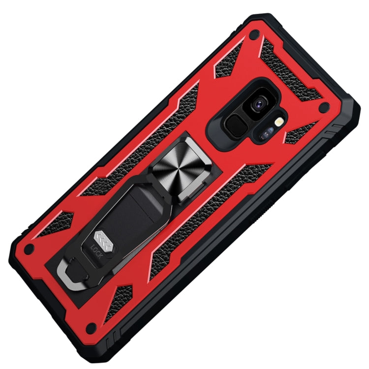 For Samsung Galaxy S9 10 PCS Variety Armor TPU + PC Shockproof Magnetic Protective Case with Folding Clip Holder