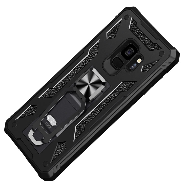 For Samsung Galaxy S9 10 PCS Variety Armor TPU + PC Shockproof Magnetic Protective Case with Folding Clip Holder