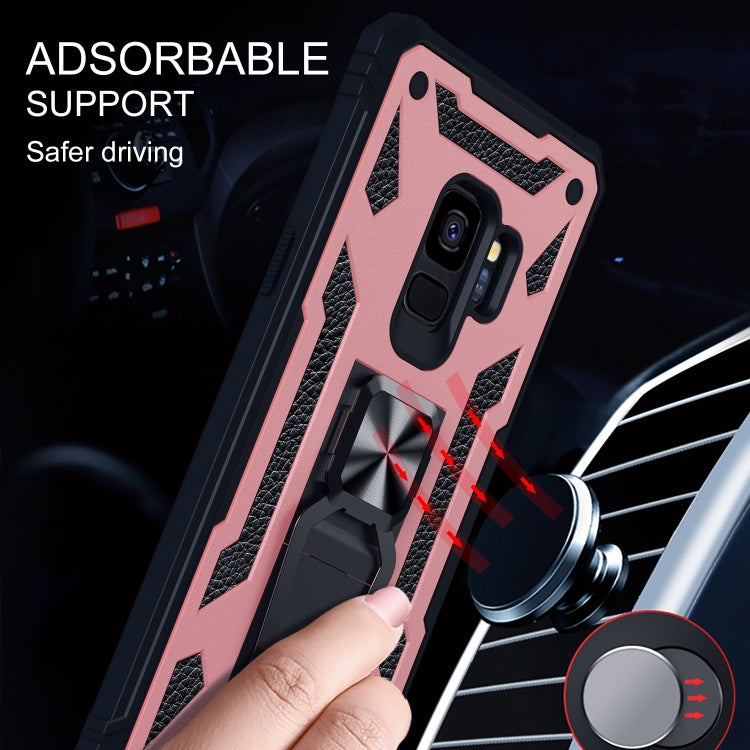 For Samsung Galaxy S9 10 PCS Variety Armor TPU + PC Shockproof Magnetic Protective Case with Folding Clip Holder