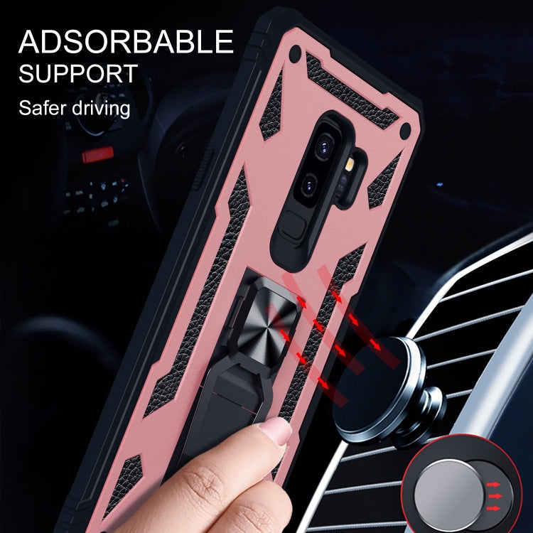 For Samsung Galaxy S9+ 10 PCS Variety Armor TPU + PC Shockproof Magnetic Protective Case with Folding Clip Holder