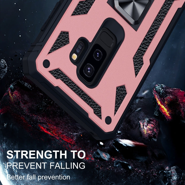 For Samsung Galaxy S9+ 10 PCS Variety Armor TPU + PC Shockproof Magnetic Protective Case with Folding Clip Holder
