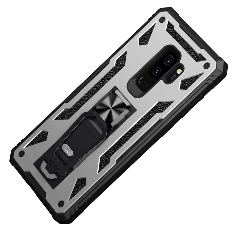 For Samsung Galaxy S9+ 10 PCS Variety Armor TPU + PC Shockproof Magnetic Protective Case with Folding Clip Holder