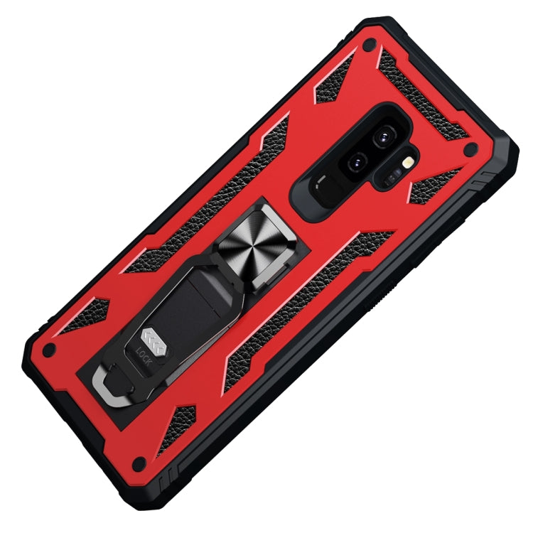 For Samsung Galaxy S9+ 10 PCS Variety Armor TPU + PC Shockproof Magnetic Protective Case with Folding Clip Holder
