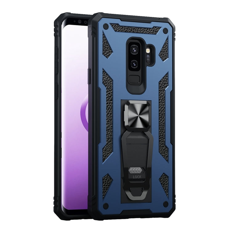 For Samsung Galaxy S9+ 10 PCS Variety Armor TPU + PC Shockproof Magnetic Protective Case with Folding Clip Holder