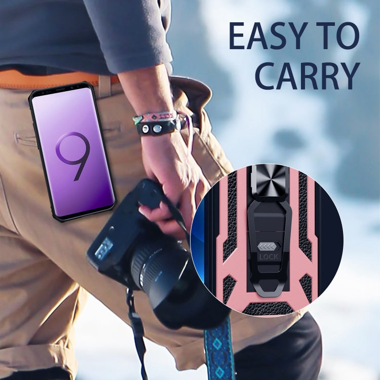 For Samsung Galaxy S9+ 10 PCS Variety Armor TPU + PC Shockproof Magnetic Protective Case with Folding Clip Holder