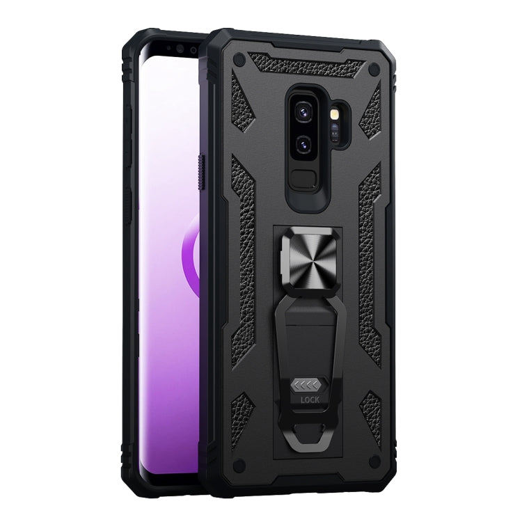 For Samsung Galaxy S9+ 10 PCS Variety Armor TPU + PC Shockproof Magnetic Protective Case with Folding Clip Holder