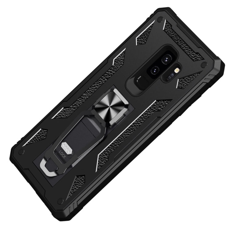 For Samsung Galaxy S9+ 10 PCS Variety Armor TPU + PC Shockproof Magnetic Protective Case with Folding Clip Holder