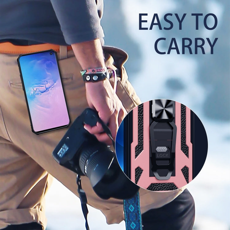 For Samsung Galaxy S10 10 PCS Variety Armor TPU + PC Shockproof Magnetic Protective Case with Folding Clip Holder