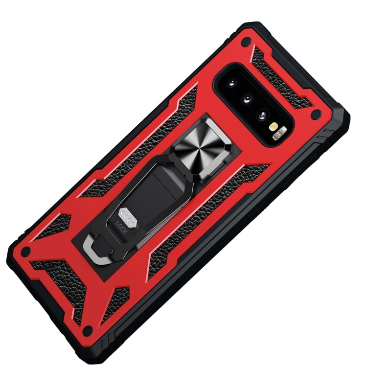 For Samsung Galaxy S10 10 PCS Variety Armor TPU + PC Shockproof Magnetic Protective Case with Folding Clip Holder