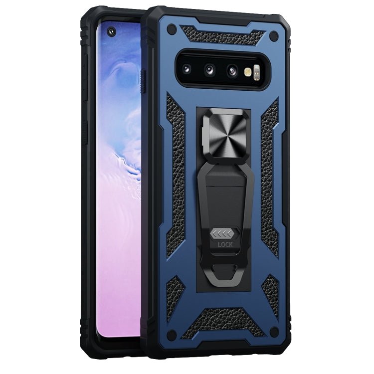 For Samsung Galaxy S10 10 PCS Variety Armor TPU + PC Shockproof Magnetic Protective Case with Folding Clip Holder