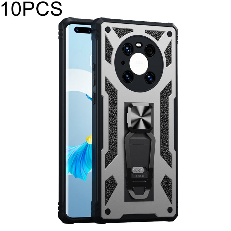 For Huawei Mate 40 10 PCS Variety Armor TPU + PC Shockproof Magnetic Protective Case with Folding Clip Holder