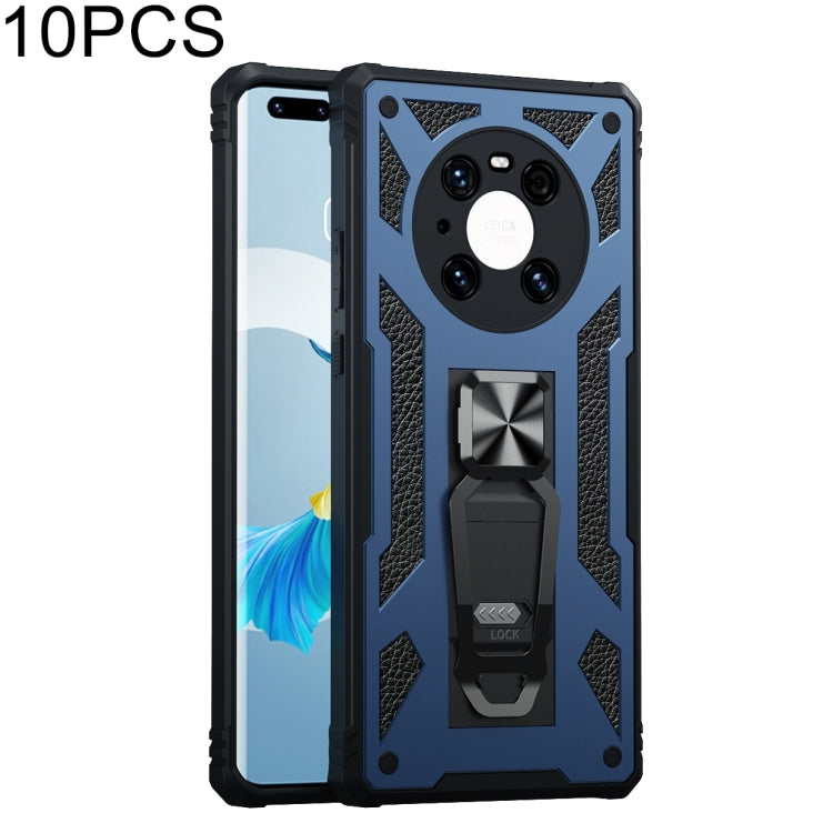 For Huawei Mate 40 Pro 10 PCS Variety Armor TPU + PC Shockproof Magnetic Protective Case with Folding Clip Holder