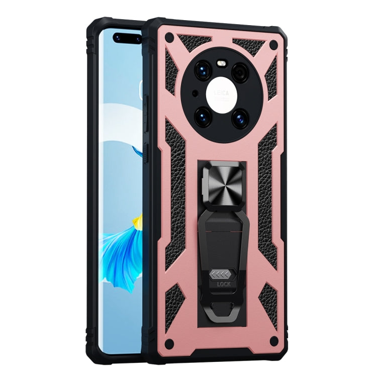 For Huawei Mate 40 Pro+ 10 PCS Variety Armor TPU + PC Shockproof Magnetic Protective Case with Folding Clip Holder